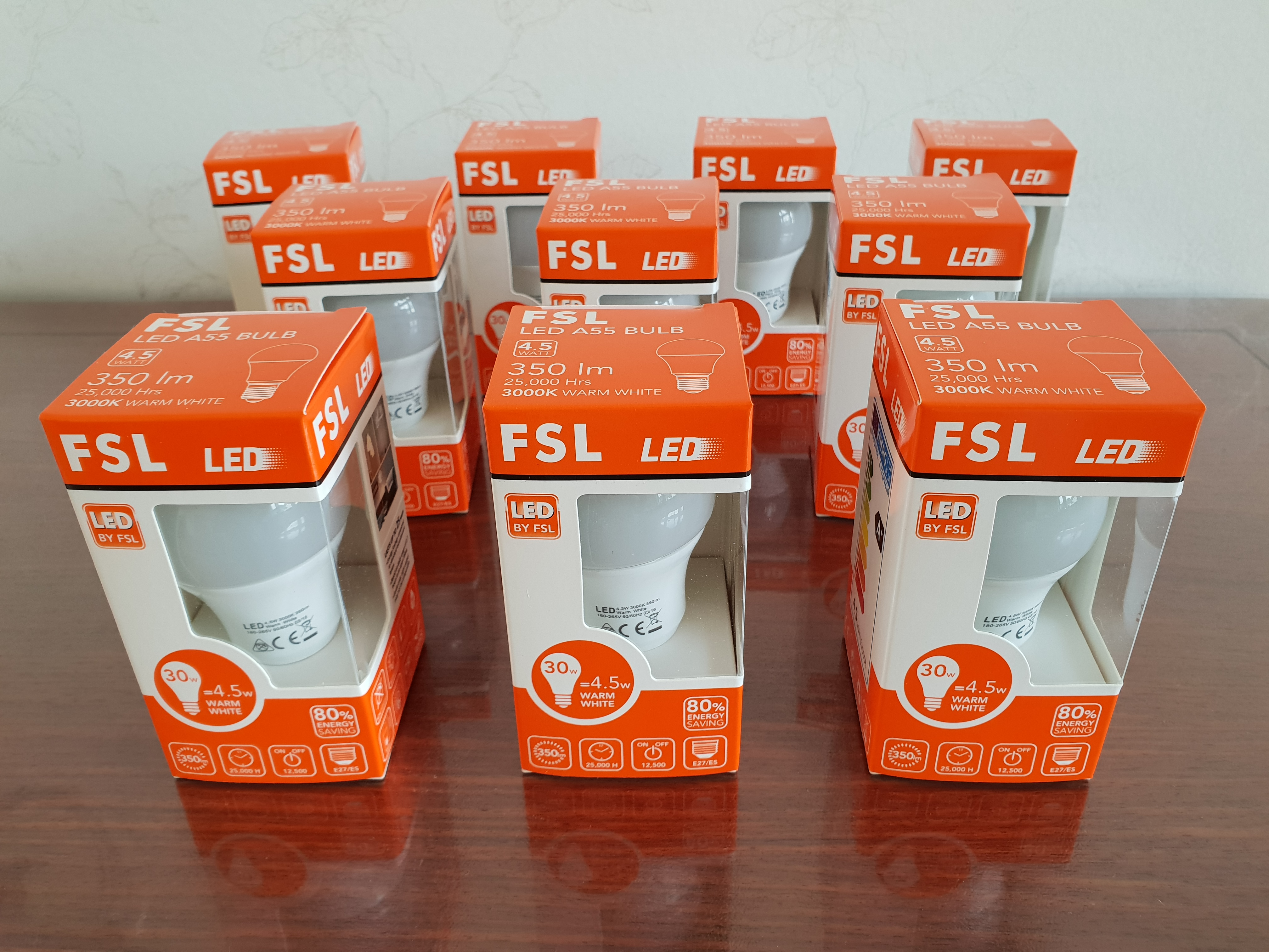 Paket 10st 4.5W  E27 3000K LED Lampa Glob Normallampa  350 Lumen 25000Hr