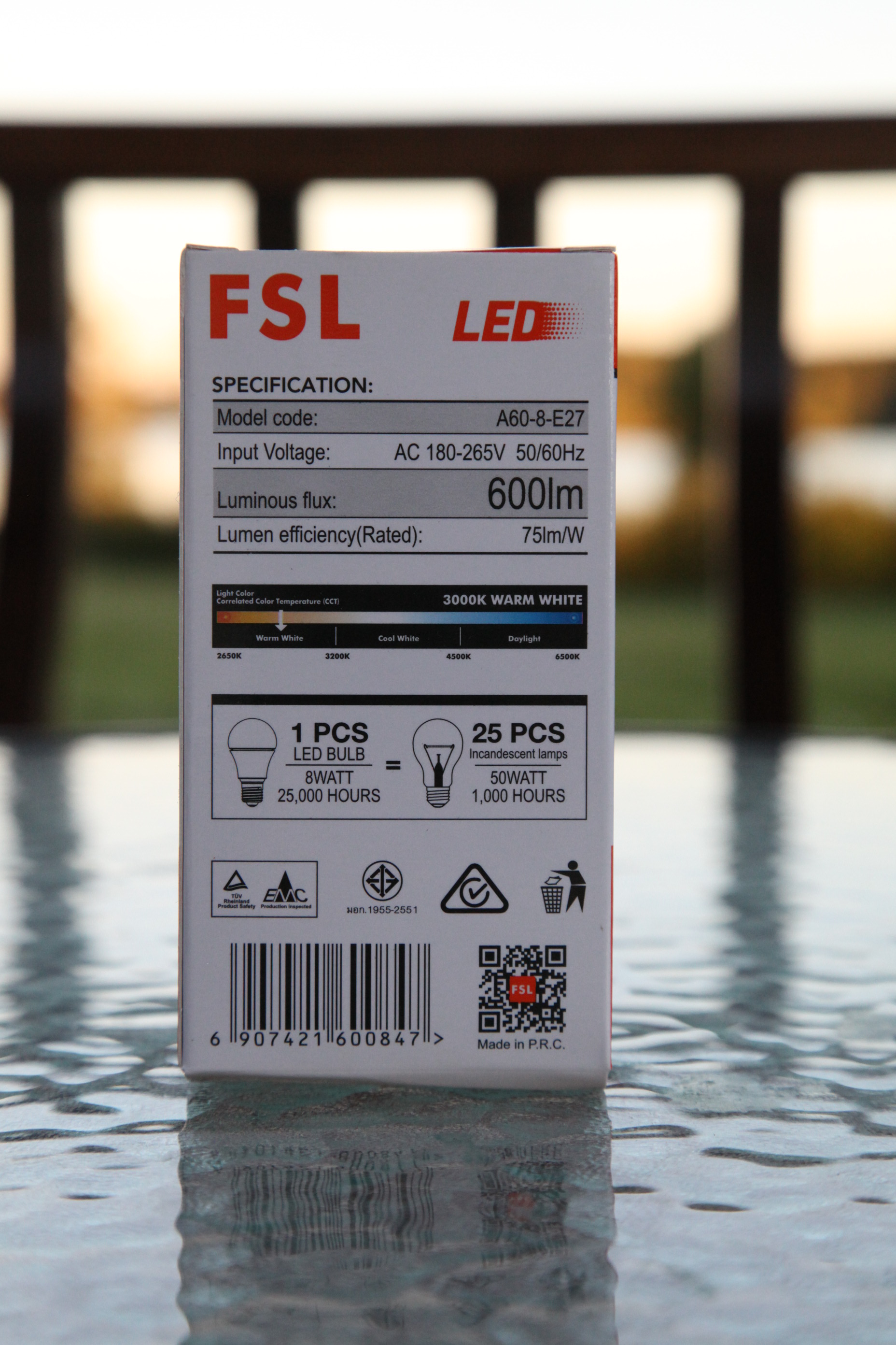 Paket 4st 8W E27 3000K LED Lampa Glob Normallampa  - 3