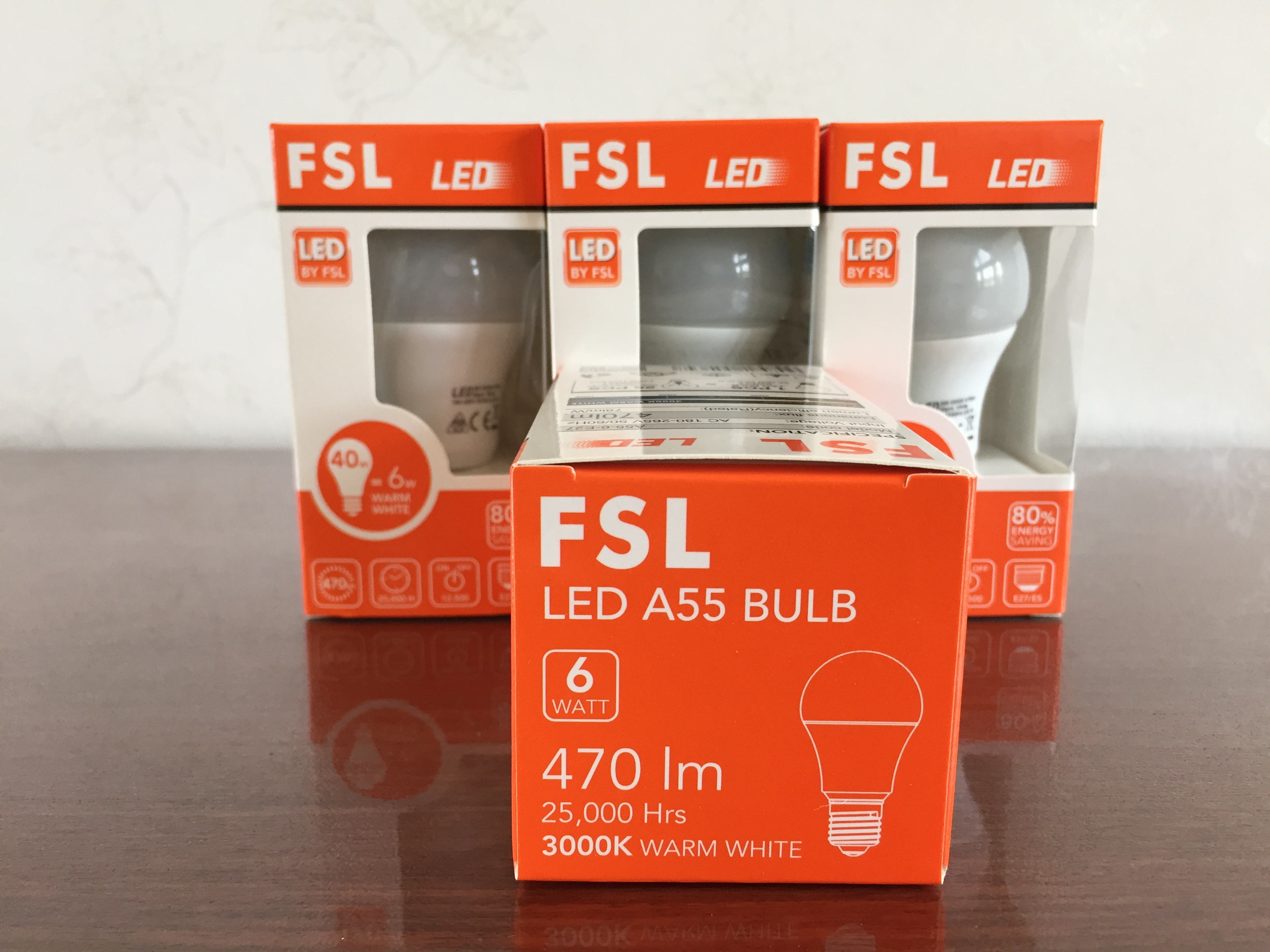 paket 4st 6W E27 3000K LED Normallampa 470 Lumen 25000Hrs Lampor Glob  - 2