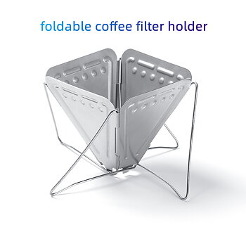 Foldable Coffee Filter Holder stainless steel Vikbar kaffefilterhållare rostfritt stål