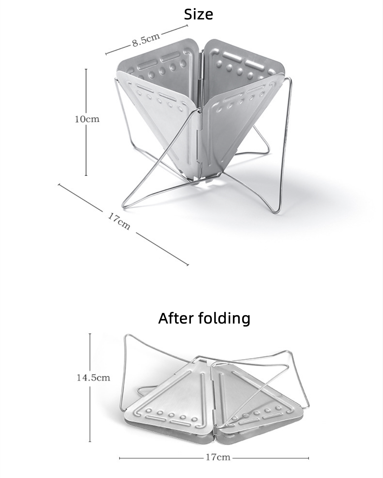 Foldable Coffee Filter Holder stainless steel Vikbar kaffefilterhållare rostfritt stål - 6