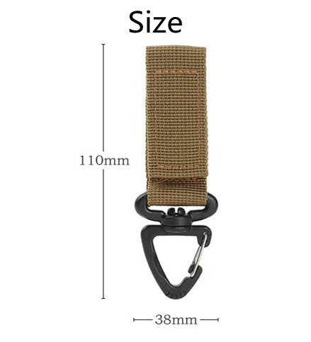 360 degree Rotating Buckle Outdoor backpack buckle keychain  Color: Army Green - 5