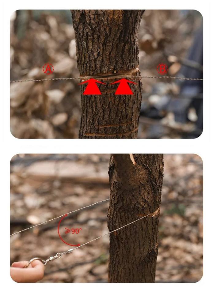 wood saw outdoor survival line wire saw - 4