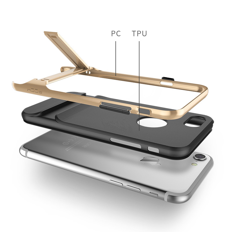 Iphone6/6s  Skyddsskal för Royce serie med  stöd Guld färg - 5