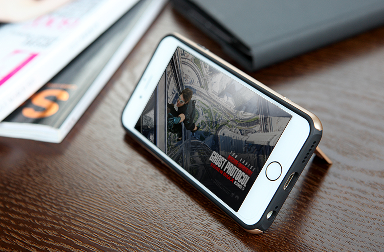 Iphone6/6s  Skyddsskal för Royce serie med  stöd Guld färg - 4