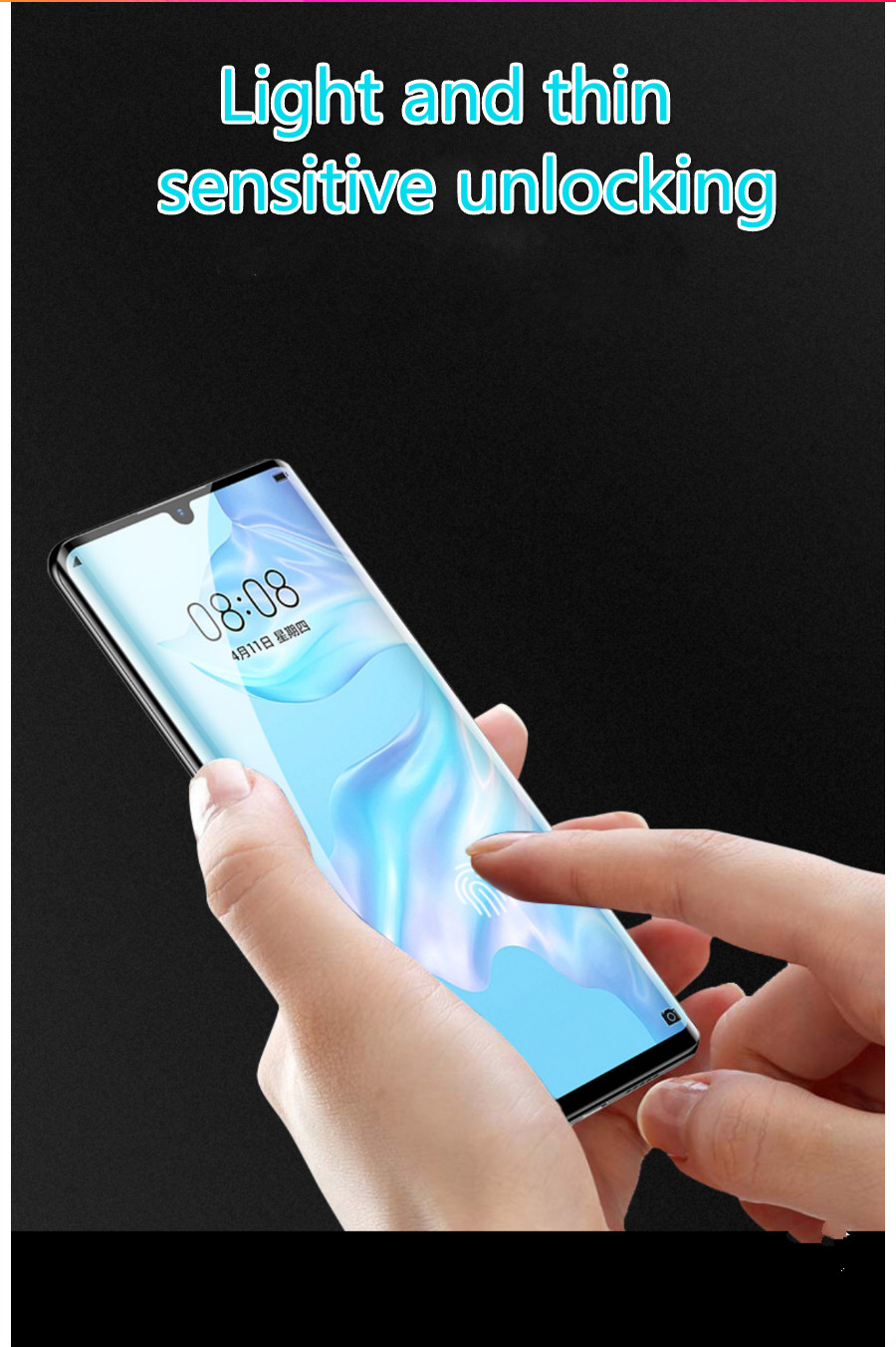   Huawei P30 Ultraklart Härdat glas skärmskydd  - 5