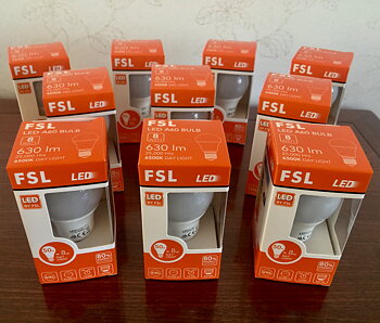 Paket 10st 8W E27 6500K LED Lampa Glob Normallampa 