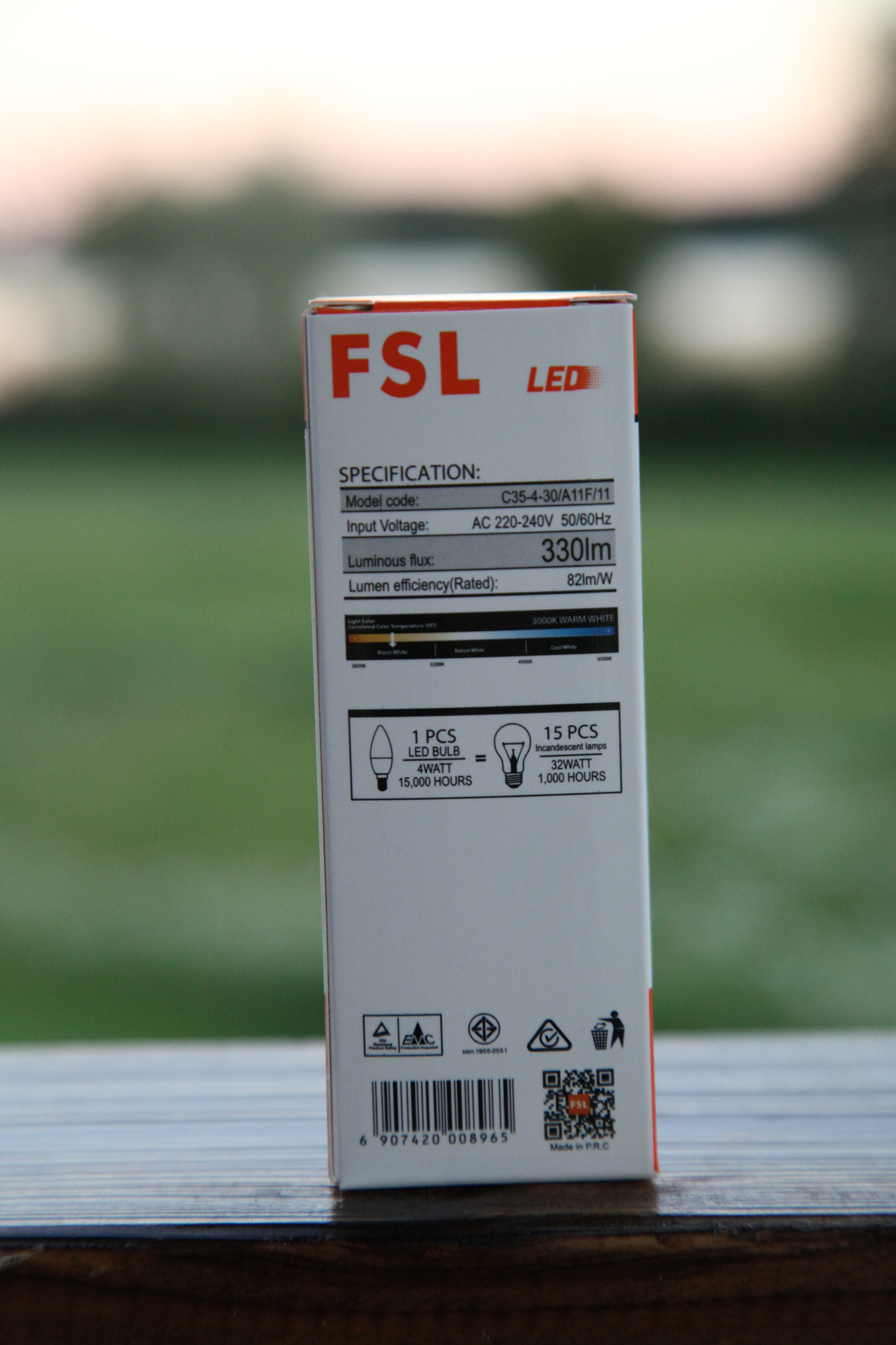 LED  Kronlampa  4W (32W) E14  3000K 330 Lumen  15000Hrs Lampor Kronljus - 4