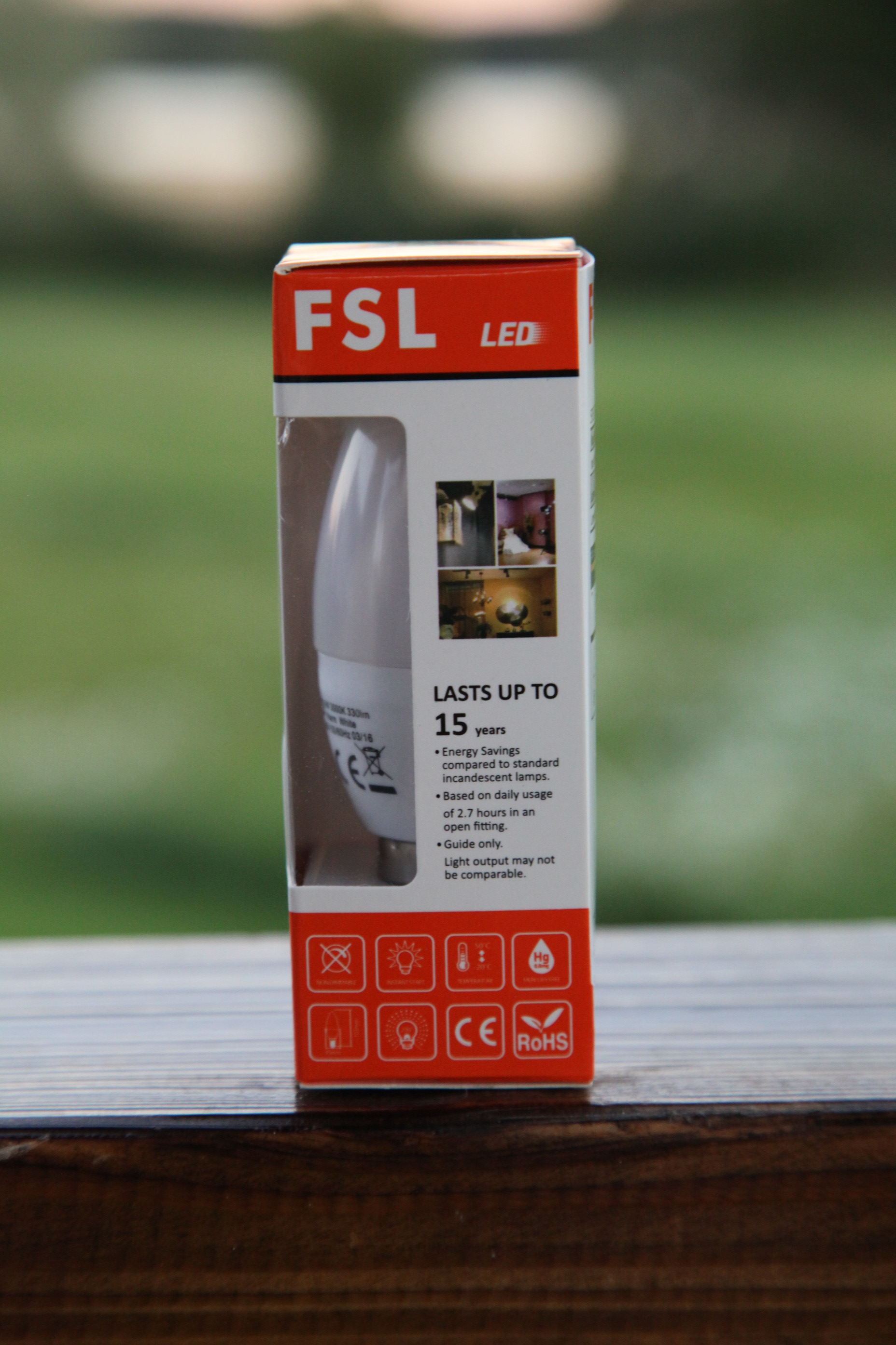 LED  Kronlampa  4W (32W) E14  3000K 330 Lumen  15000Hrs Lampor Kronljus - 3