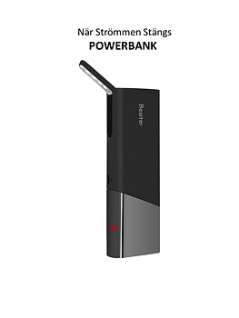 10000mAh Power bank  med LED bords lampa