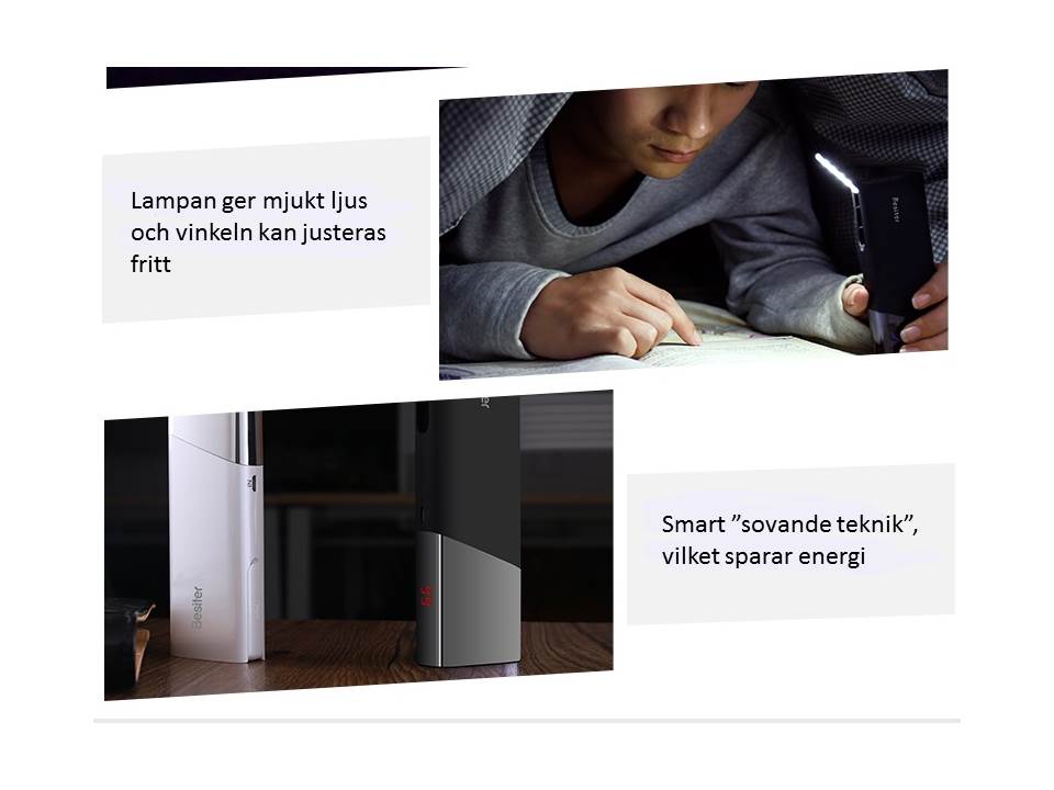 10000mAh Power bank  med LED bords lampa - 8