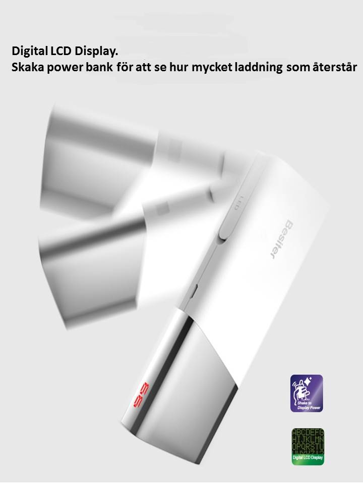 10000mAh Power bank  med LED bords lampa - 6