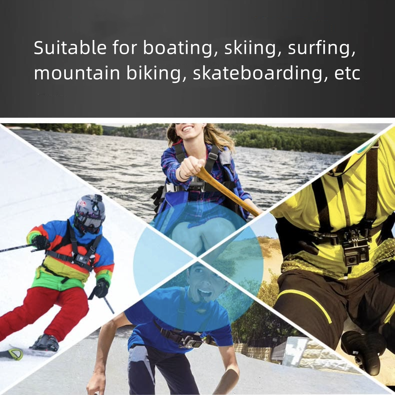 Action Camera Chest Strap bröstband for GoPro , DJI   insta 360   - 4