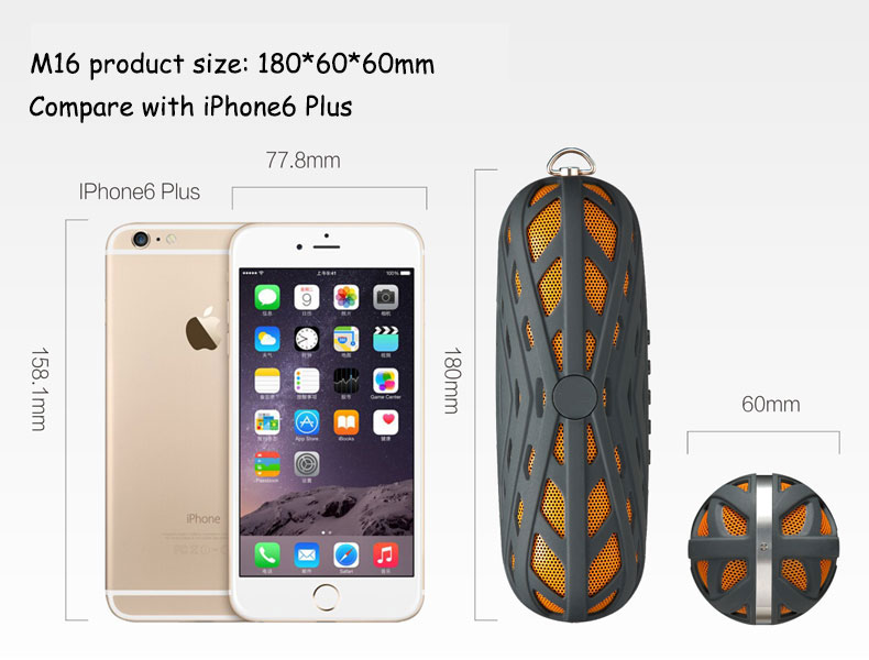 Paket 2st  Abramtek Högtalare Bluetooth M16  5W*2  Grå - 8