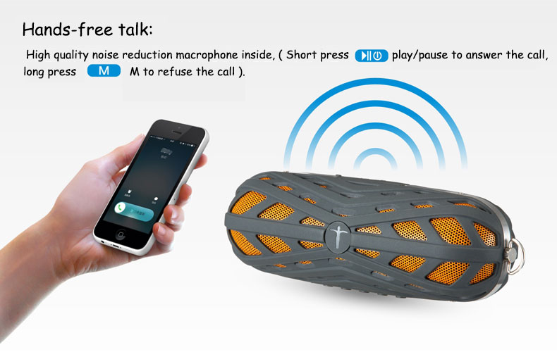 Paket 2st  Abramtek Högtalare Bluetooth M16  5W*2  Grå+Gul - 12