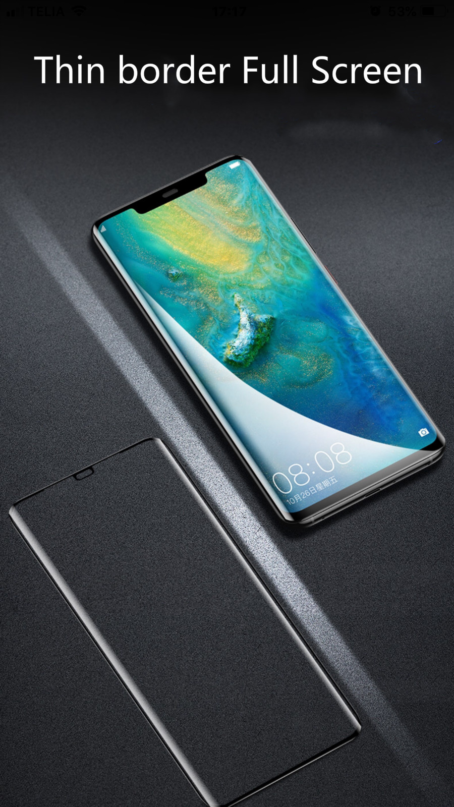  Huawei Mate 20 Pro Skärmskydd Ultraklart Härdat glas - 2