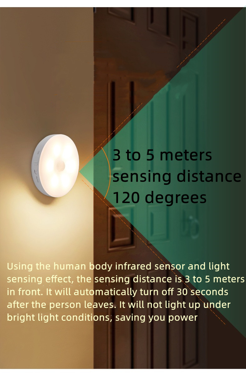LED Lampa infraröd sensor rörelsedetektor Spar energi Human Warm light  - 2