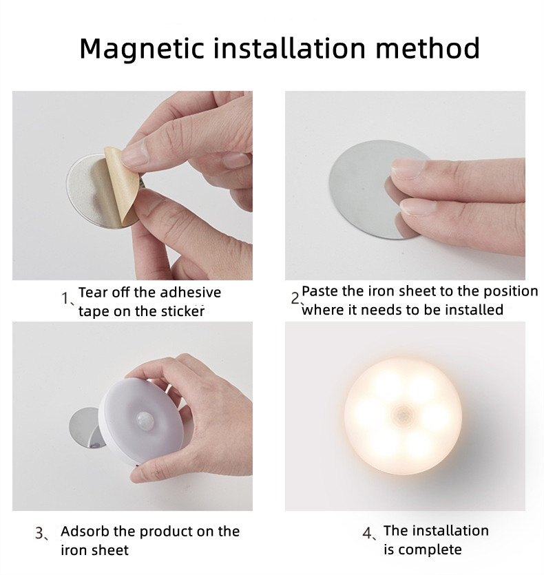 LED Lampa infraröd sensor rörelsedetektor Spar energi Human Warm light  - 6
