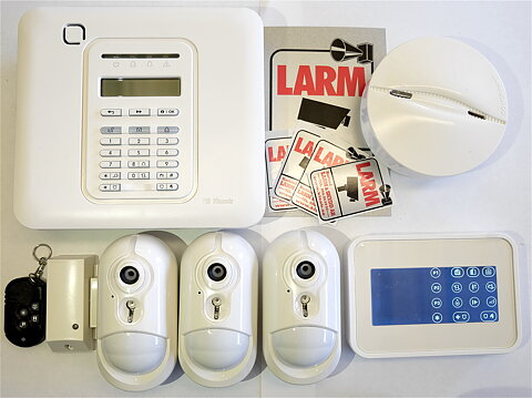 Kameralarm PowerMaster-10 3 Pircam, 1 KP160, 1 rök