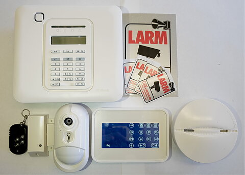 Kameralarm PowerMaster-10 G2 paket, 1 Pircam,1 rök, 1 KP-160.