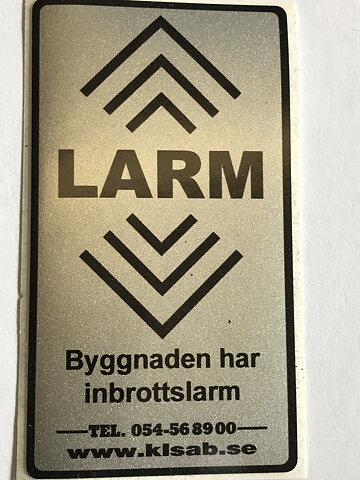 LARMDEKAL 84X50MM