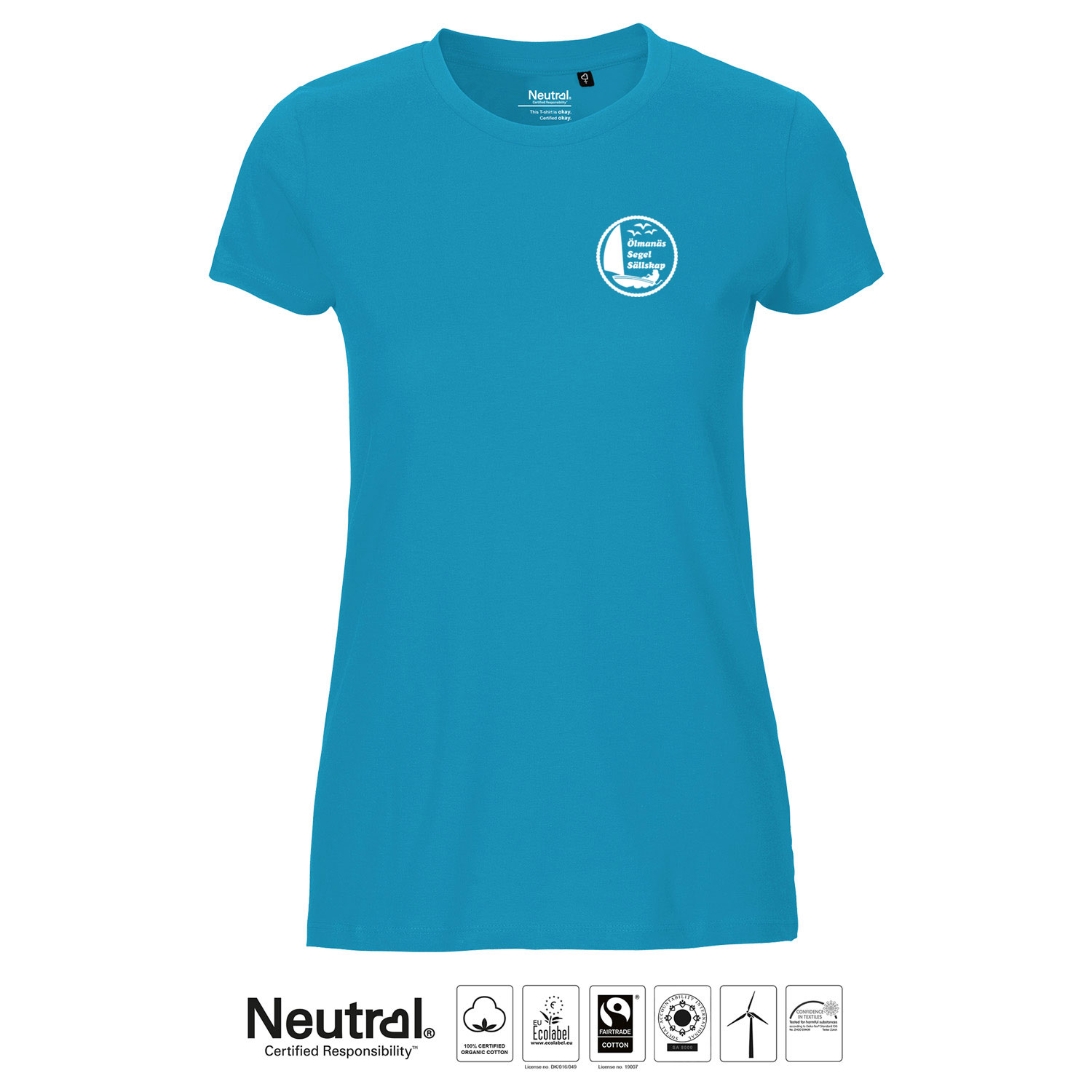 Ladies Fit T-shirt ÖSS, Sapphire, Neutral, Fairtrade & EKO