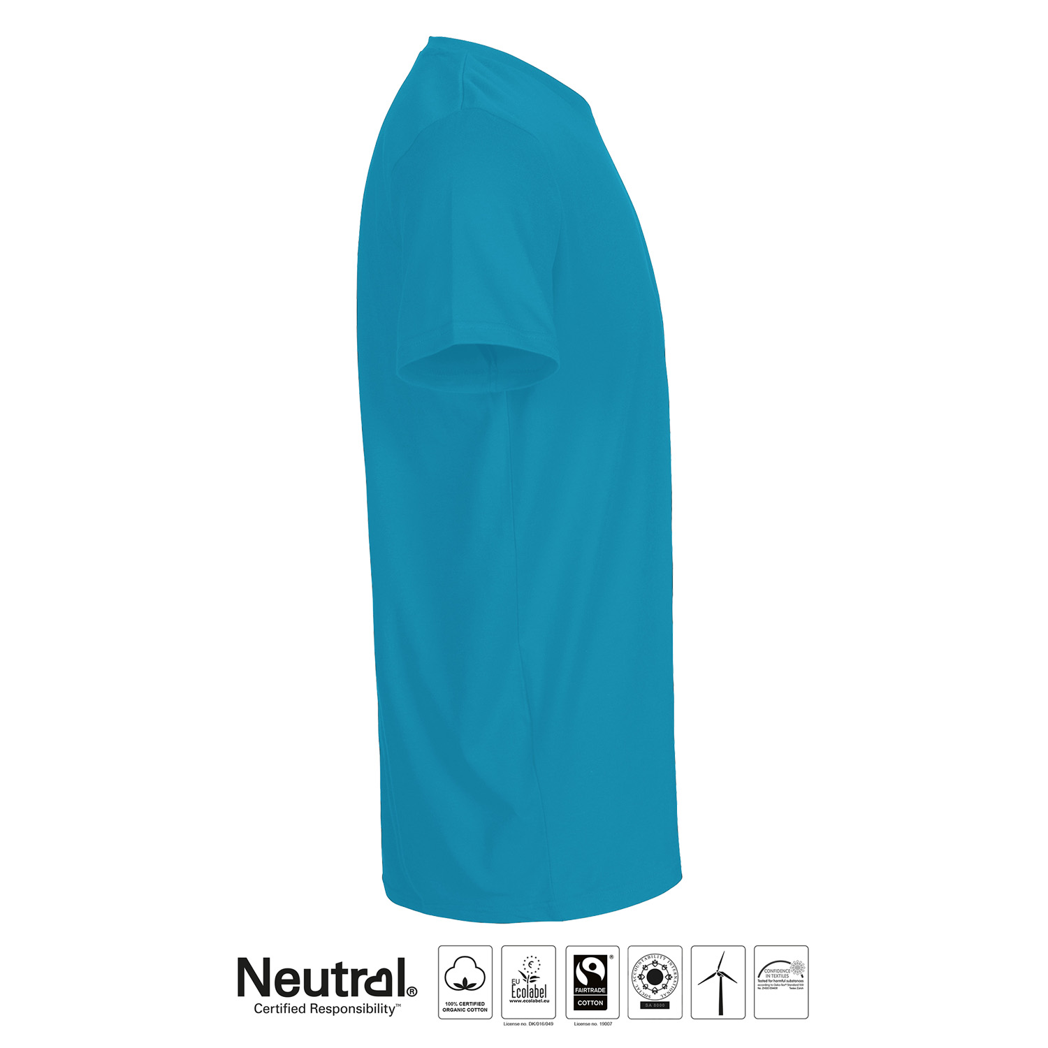 Mens Fit T-shirt ÖSS, Sapphire, Neutral, Fairtrade & EKO - 3