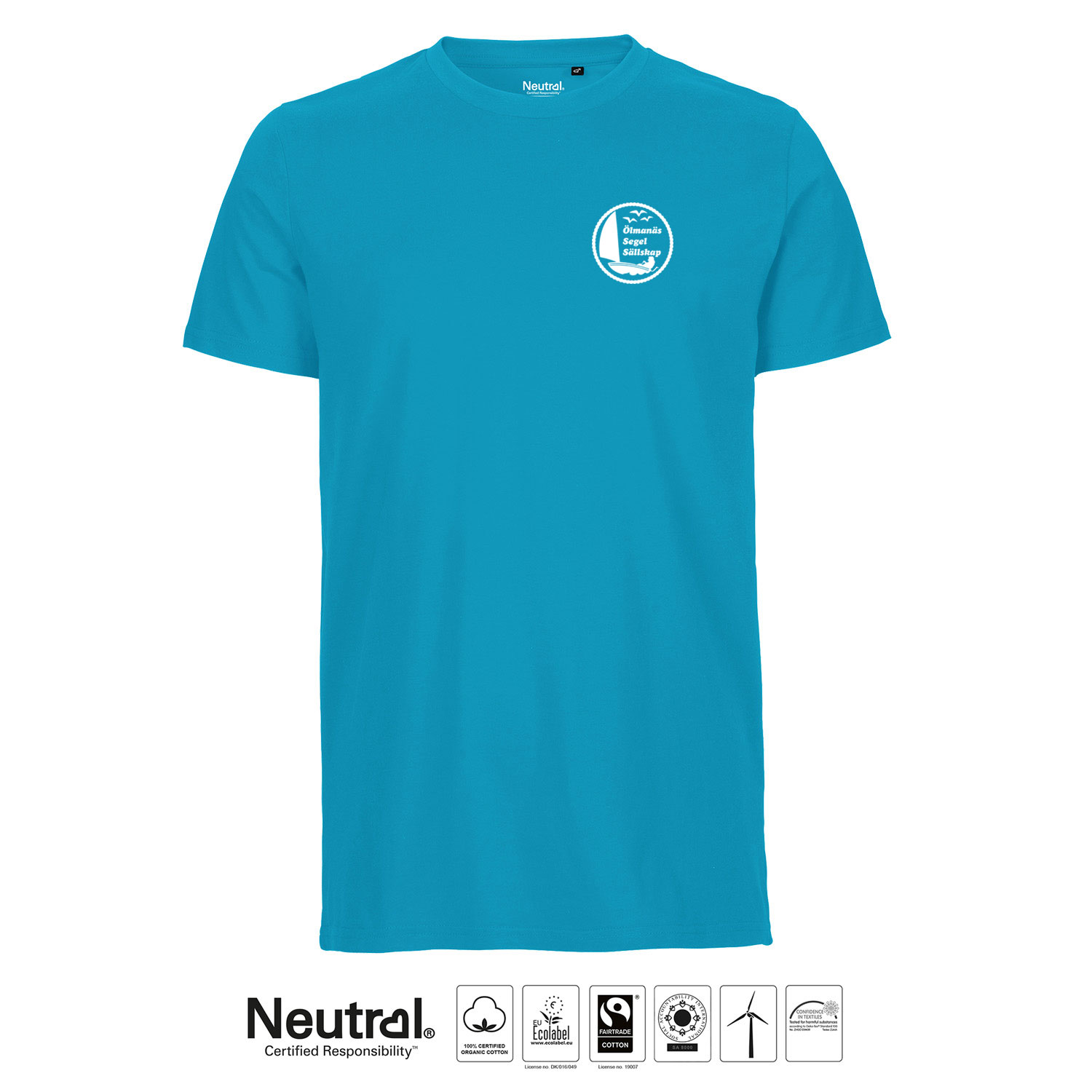Mens Fit T-shirt ÖSS, Sapphire, Neutral, Fairtrade & EKO