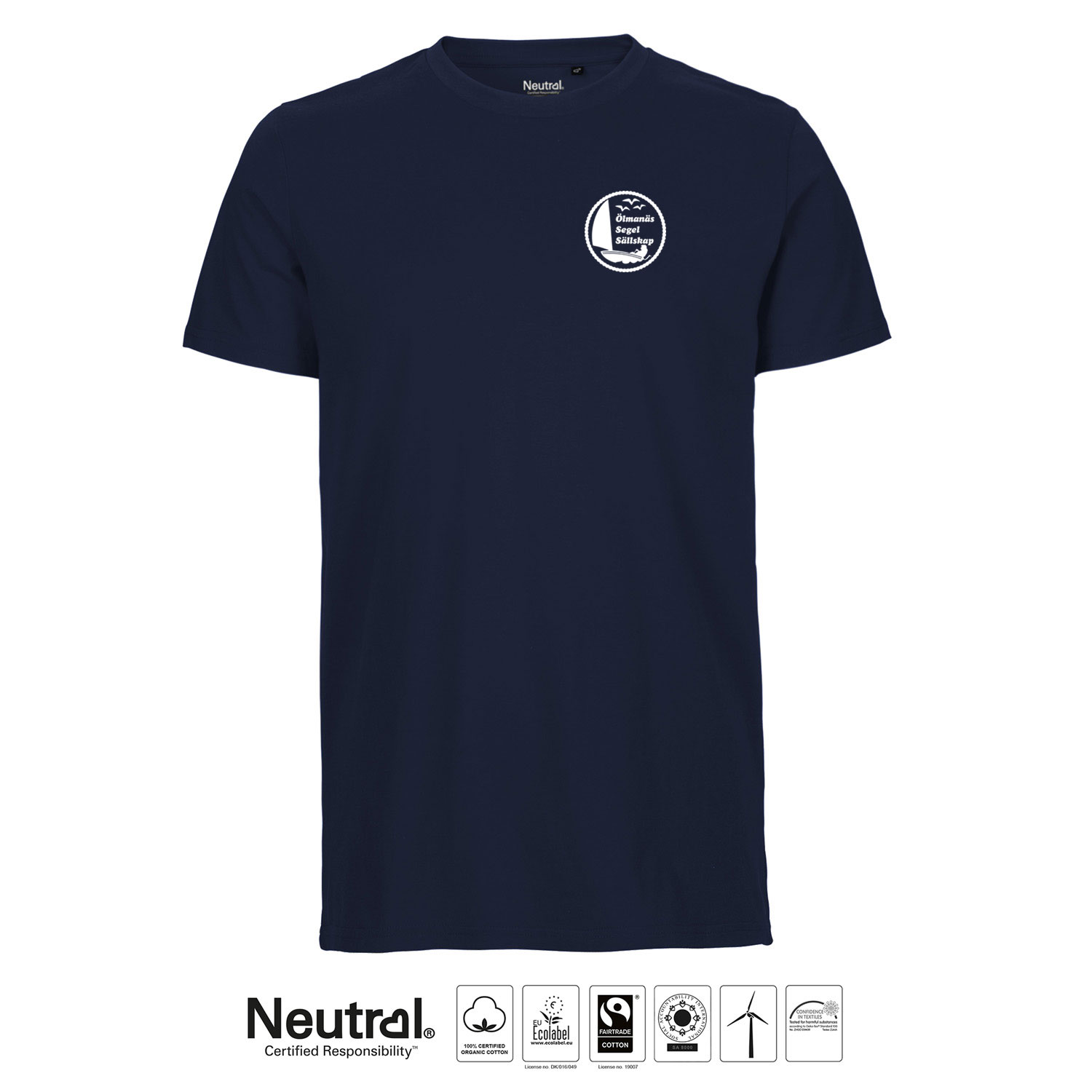 Mens Fit T-shirt ÖSS, Navy, Neutral, Fairtrade & EKO
