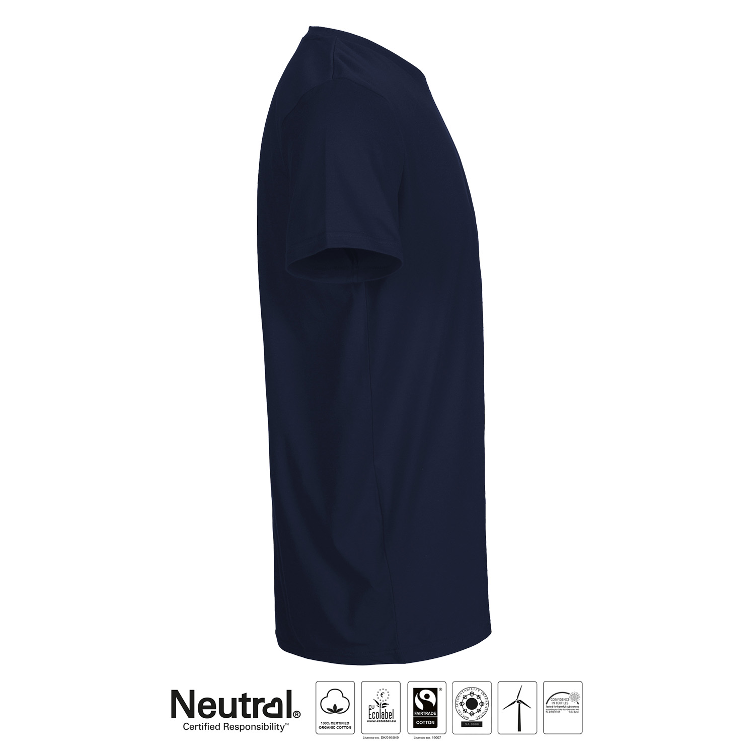Mens Fit T-shirt ÖSS, Navy, Neutral, Fairtrade & EKO - 3