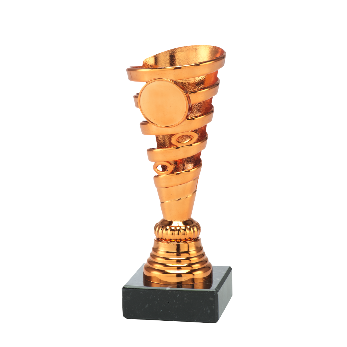 Pokal/Statyett Moss - 155 mm - Guld/Silver/Brons - Inklusive jetong och skylt med text - 4