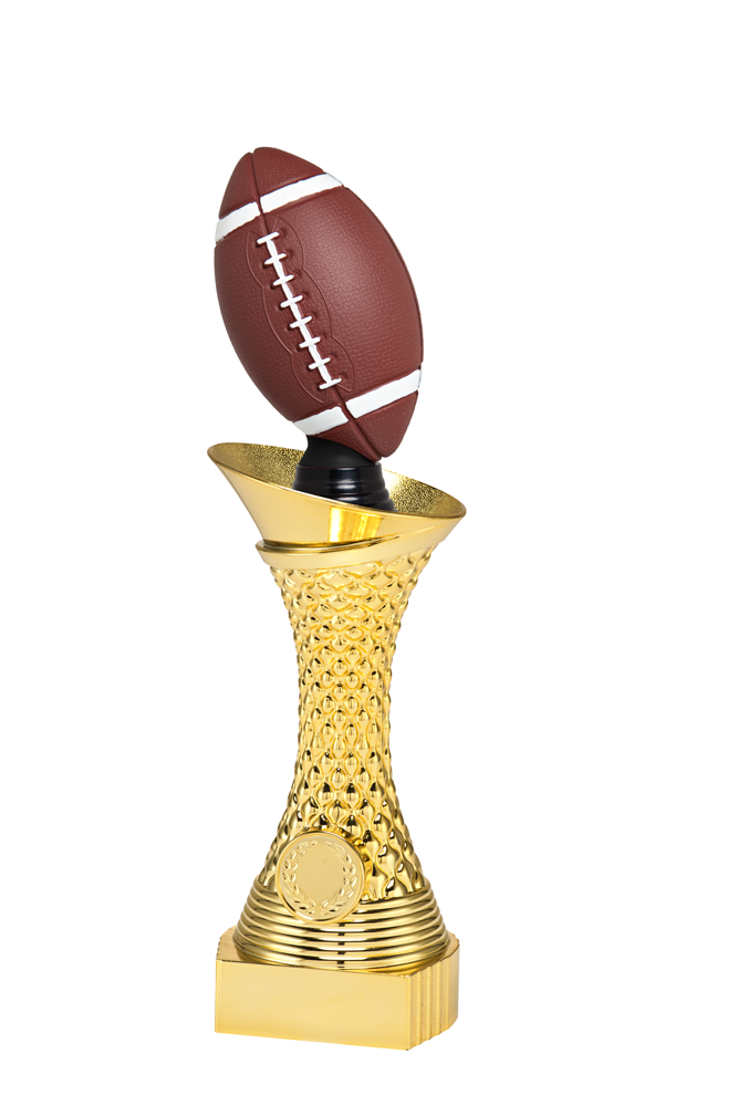 Guld Statyett Amerikansk Fotboll Bella - 255/275/295 mm - Inklusive skylt med text