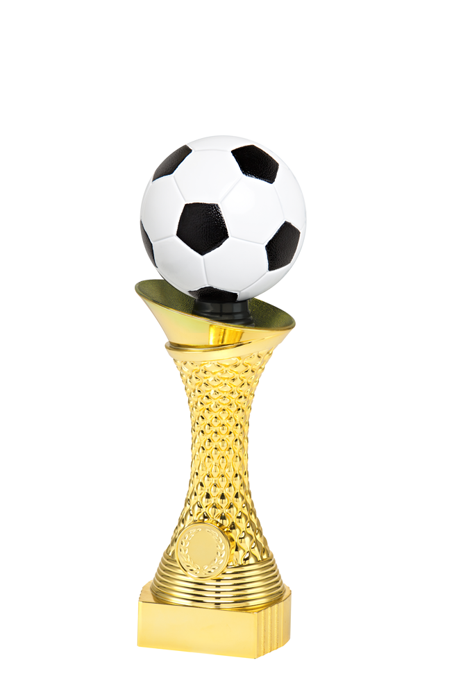 Guld Statyett Fotboll Bella - 235/255/275 mm - Pris inklusive skylt med text