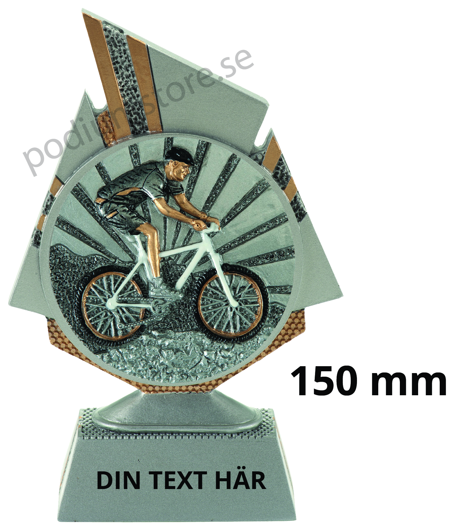 Mountainbike statyett Blaze 1.0 - 150 mm - Inklusive skylt med text