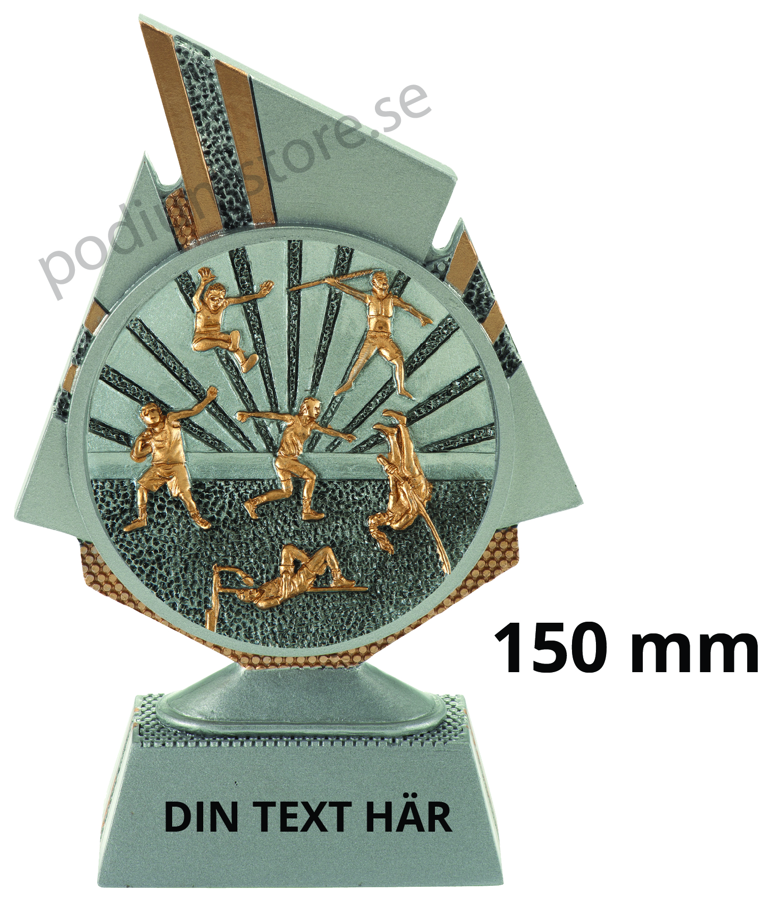 Friidrott statyett Blaze 1.0 - 150 mm - Inklusive skylt med text