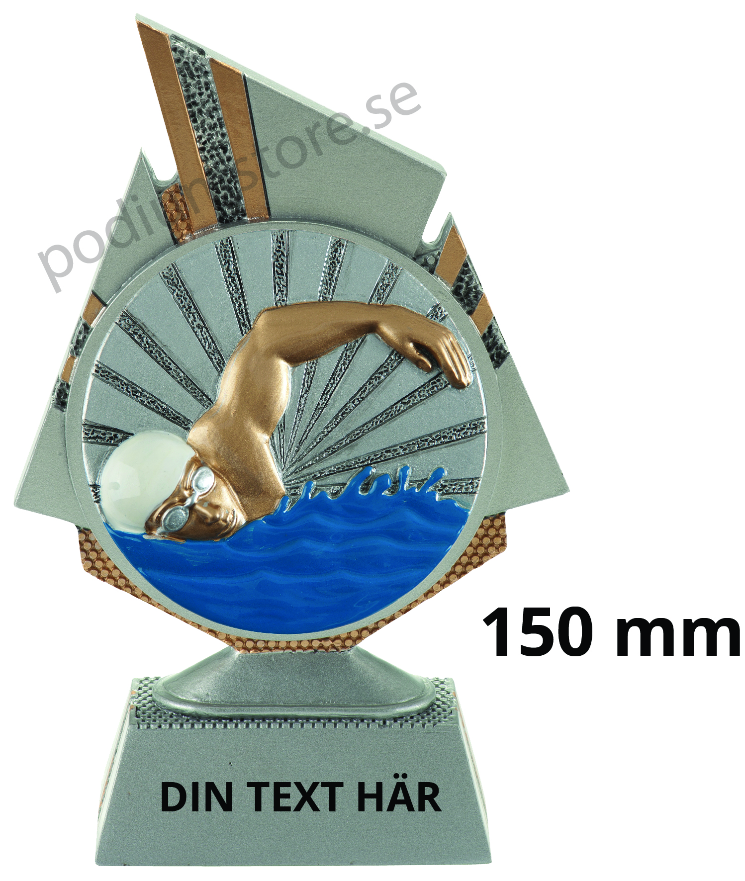 Simning statyett Blaze 1.0 - 150 mm - Inklusive skylt med text
