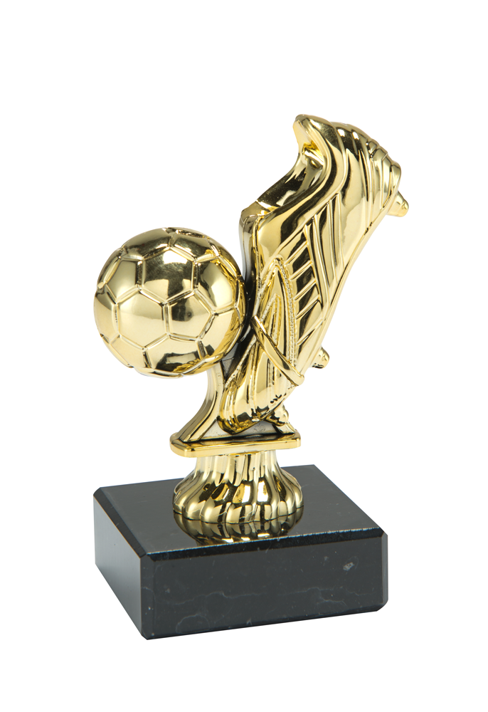 Guld Statyett Fotboll 110 mm - Pris inklusive skylt med text