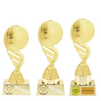 Basket Statyett Guld - Inklusive skylt med text -  3 olika storlekar