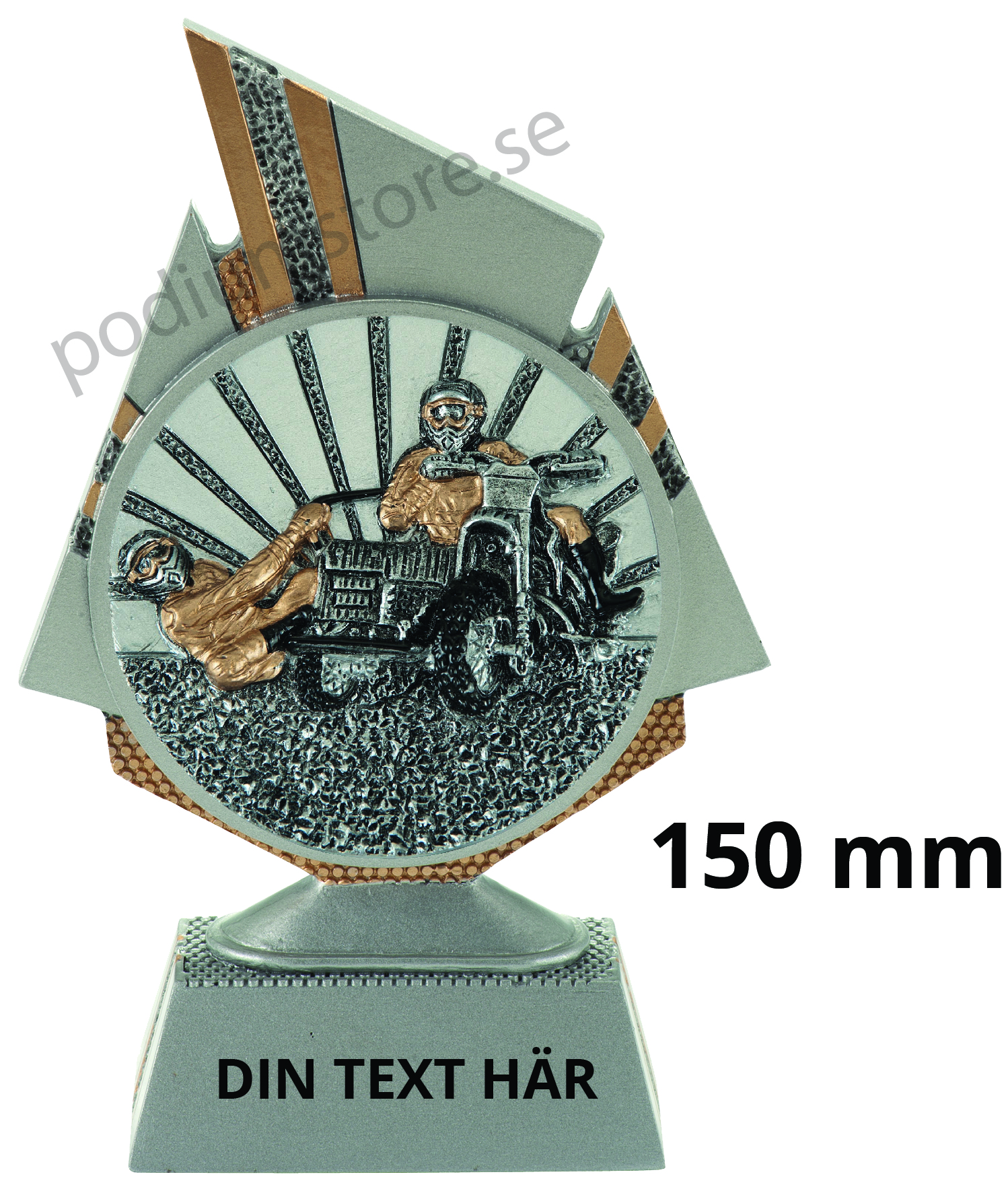 Sidovagn/Motocross statyett Blaze 1.0 - 150 mm - Inklusive skylt med text