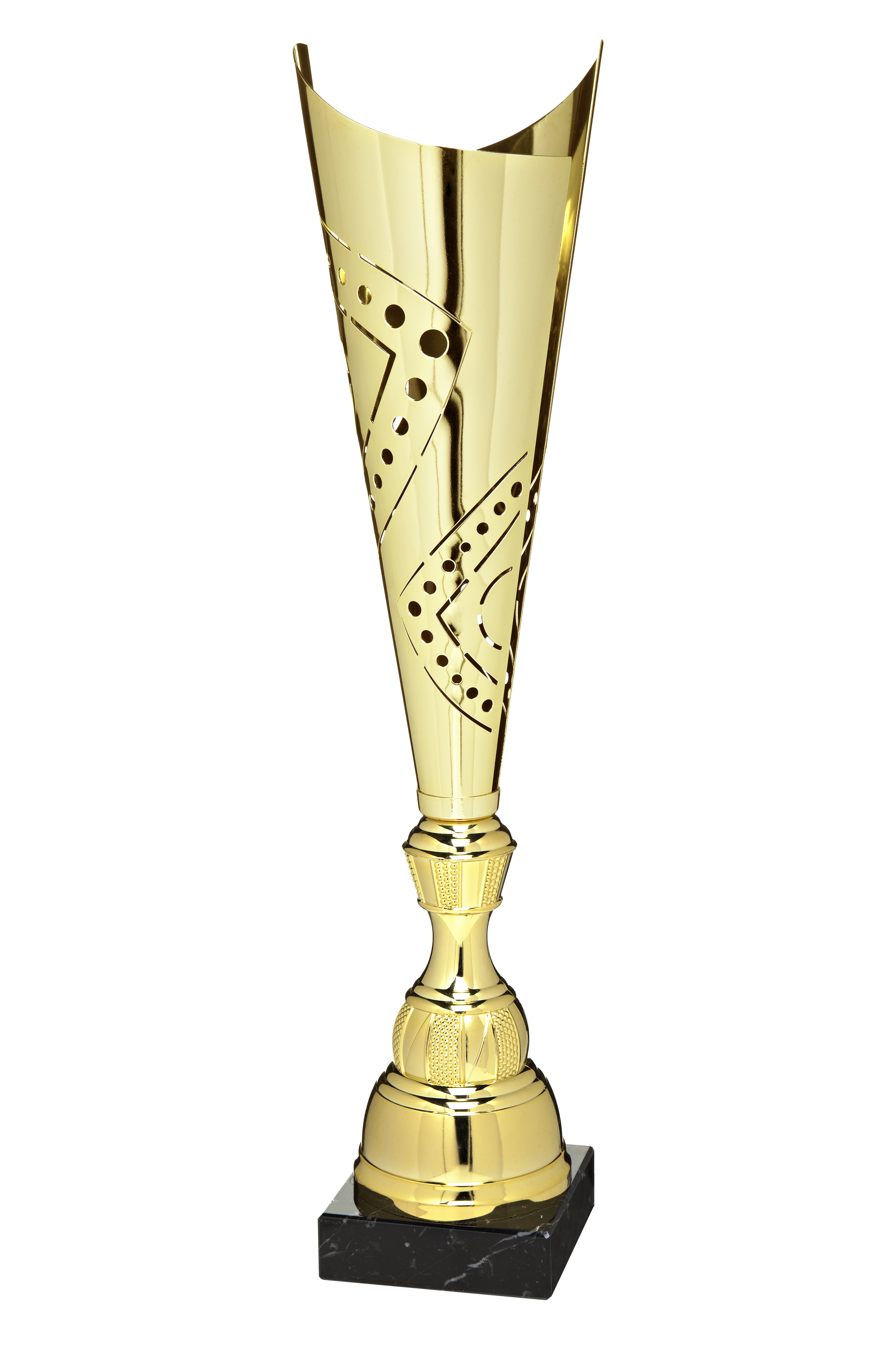 Guldpokal La Morra - 385/445/505 mm - Inklusive skylt med text - 2