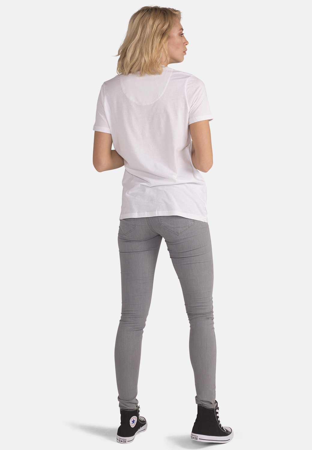 Women's Organic Cotton Mantra Tee in White, Monkee Genes, EKO - 4