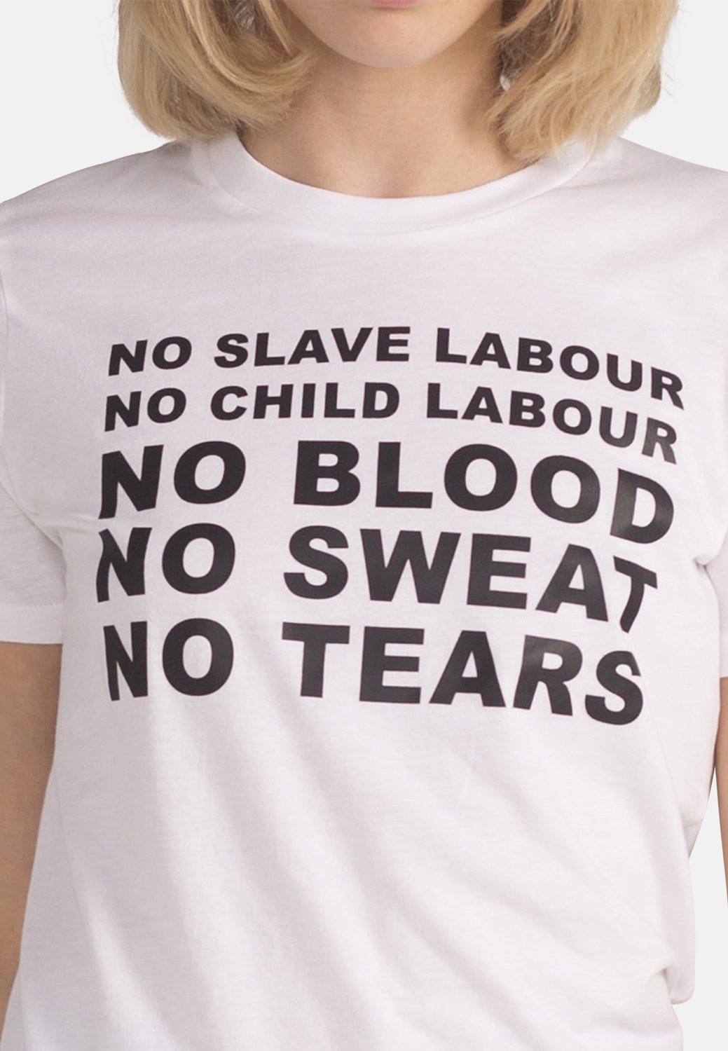 Women's Organic Cotton Mantra Tee in White, Monkee Genes, EKO - 2