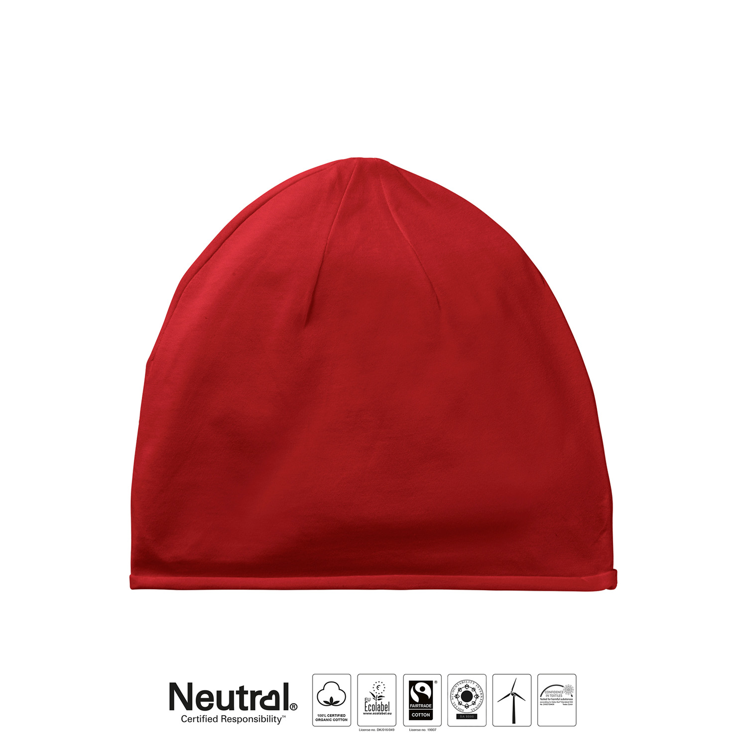 Jersey Hat - One Size, Red, Neutral, Fairtrade & Organic GOTS - 3