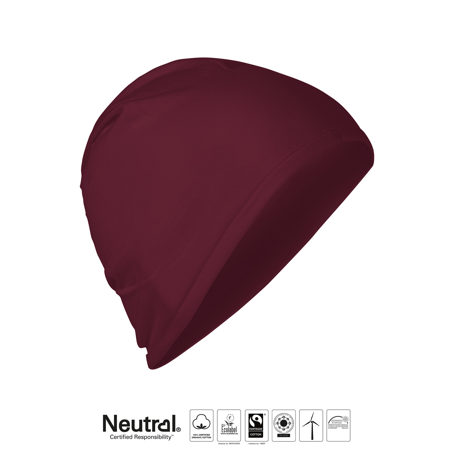 Jersey Hat - One Size, Bordeaux, Neutral, Fairtrade & Organic GOTS - 2