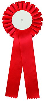 1-Krans Rosett Röd - 310x110 mm Ø mm - Mittplatta med eget motiv i färg ingår i priset