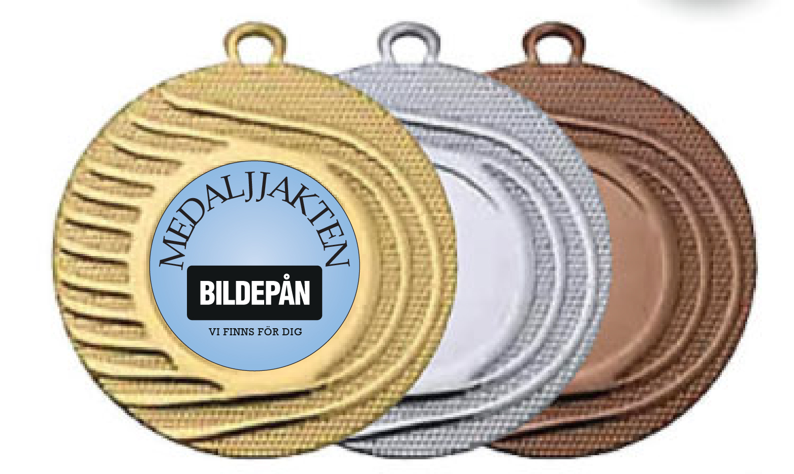 Medaljer 50 mm - Guld, Silver, Brons - 5