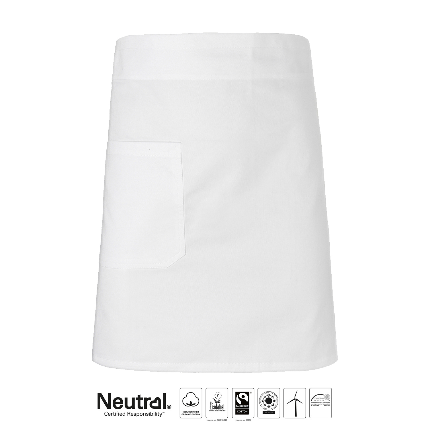 Förkläde Café - Neutral - Fairtrade, EKO & GOTS - Vit - 2