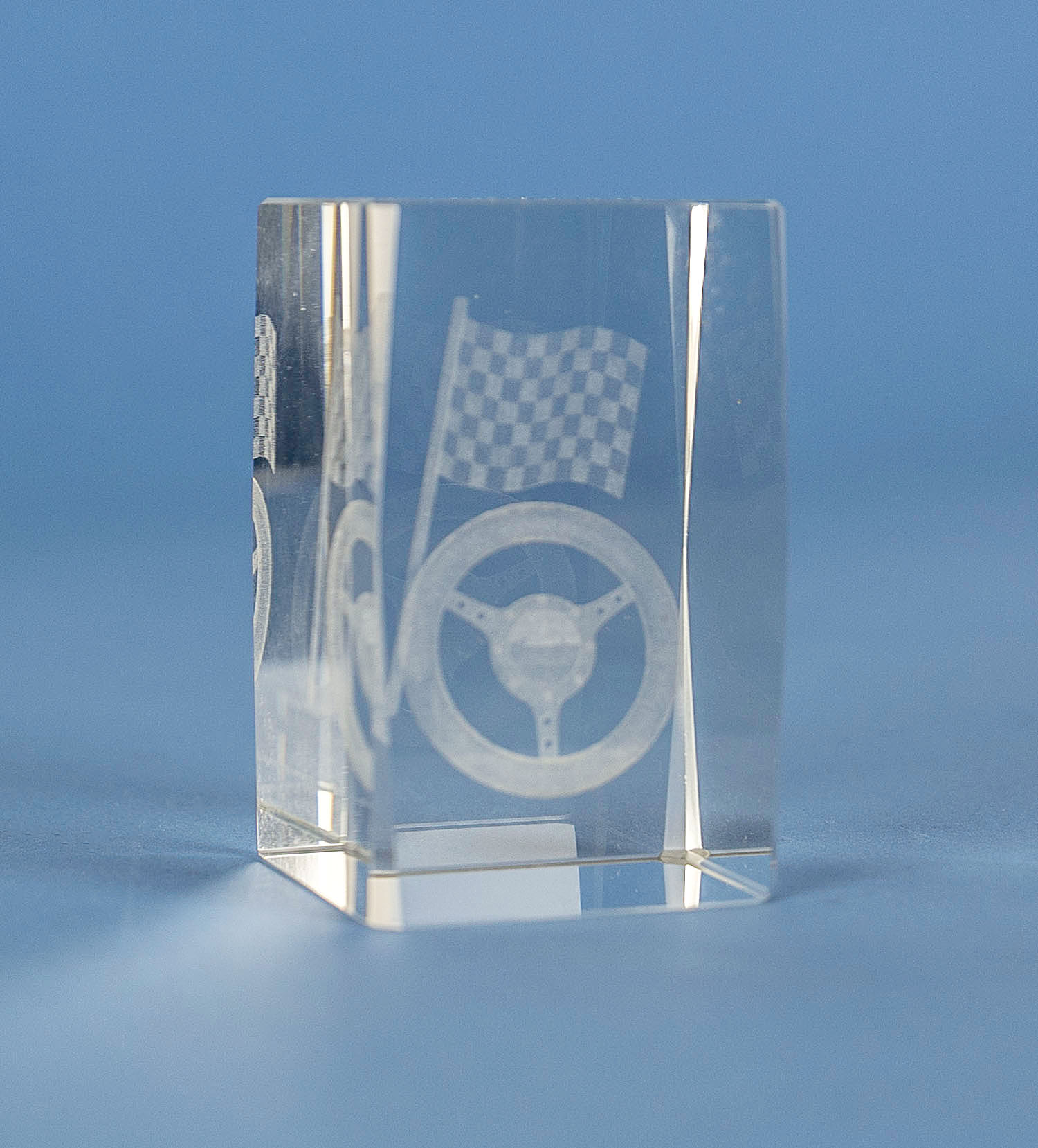 Motorsport motiv i 3D glas - 4 olika storlekar - Inklusive skylt med text - 2