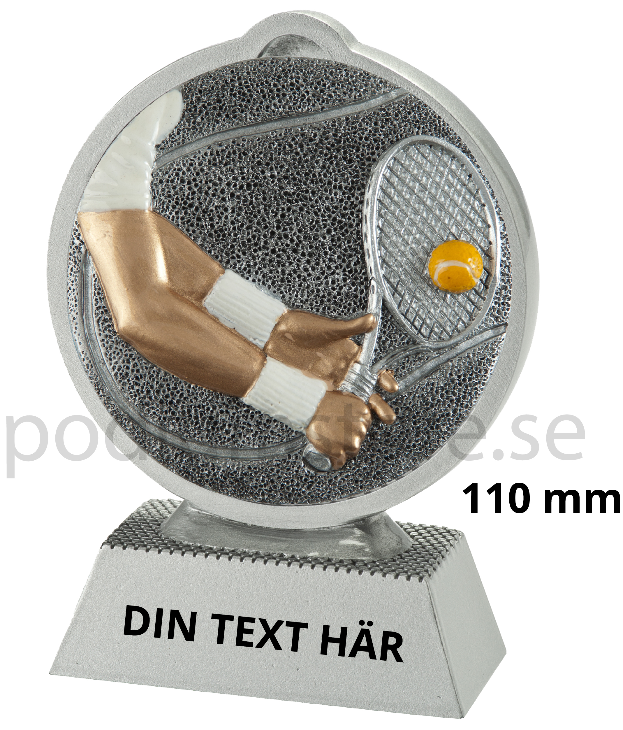 Tennis statyett Resin - 110 mm - Inklusive skylt med text