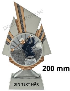 Golf statyett Blaze 1.0 - 200 mm - Inklusive skylt med text